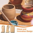thumbnail image 6 of Uxcell Pottery Ribs Trimming Tools Pottery Profile Curved Shaper Tool Beech for Carving Ceramics Clay, 6 of 6