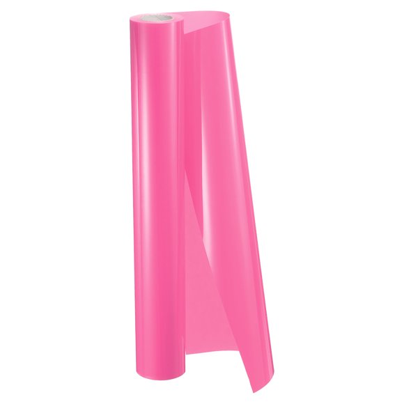 Unique Bargains HTV Heat Transfer Vinyl 11.8" x 15ft Roll PVC Pink Iron on Vinyl for All Cutter Machine, Easy to Cut & Weed