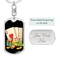 thumbnail image 2 of Ace Card Gamble Keychain Dog Tag Stainless Steel or 18k Gold, 2 of 8