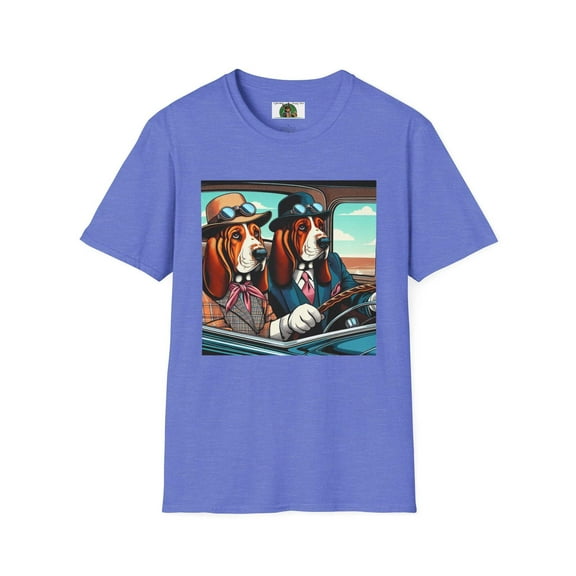 Mr and Mrs Basset Hounds Unisex Softstyle T-Shirt