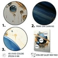 thumbnail image 3 of Designart "Cosmic Wonder Of The Sapphire Saturn" Our Solar System Wall Art Living Room, 3 of 7