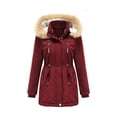 thumbnail image 4 of Parka de invierno para mujer, abrigo corto, abrigo de invierno para mujer, abrigo acolchado, abrigo para mujer, chaqueta de invierno, chaqueta cálida, chaqueta para exteriores, capucha,, 4 of 5
