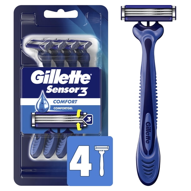 Rastrillo Desechable Gillette Sensor3 Afeitado Suave 4 Unidades
