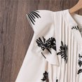thumbnail image 5 of FAOWME Big Kids Girls Jumpsuits Long Sleeve V Neck Print Lace Up Comfortable Soft Romper For Daily Wear Beige 7-8 Years, 5 of 9