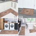 thumbnail image 6 of Farmhouse Dark Brown Boho Rugs and Mats Non Skid Washable Absorbent Microfiber Soft Kitchen Mat for Floor Set Of 2 Decor Stain Resistant 17"x47"+17"x30", 6 of 7