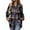Black Purple Grid, variant on Plaid Flannel Shirts for Women Casual Loose Long Sleeve Shacket Jacket Womens Plaid Button Down Shirt Top