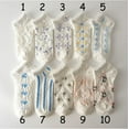 thumbnail image 4 of YooGuoGuo Crew Socks 5 Pairs for Women 5-10 Cute Low Cut Ankle White Floral Lace Frilly Summer Thin Casual Novelty Girl Cotton, 4 of 7