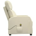 thumbnail image 2 of vidaXL Massage Reclining Chair Cream White Faux Leather, 2 of 5