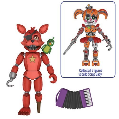 Five Nights At Freddy S Pizza Simulator Rockstar Foxy 5 Inch Action Figure Walmart Com