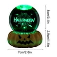 thumbnail image 3 of Taicans ‌2025 Halloween 3D Pumpkin Light Crystal Ball - 2.8x4.2in Glass Jack-O-Lantern Night Light,Battery-Operated Spooky Decor for Home/Party/Garden,Warm Orange Glow Gift for Kids Adults,Waterproof, 3 of 8