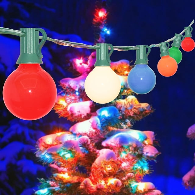 Cadena de luces SUNSGNE, 7,5 m, multicolor, G40, exterior, 120 V