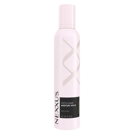 Nexxus Medium Hold Mousse for a Light, Flexible Hold, Volume with StyleProtect Technology, 10.6 oz