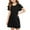 01_Black, variant on QUOTAY Girls Solid Color Round Neck Short Sleeve Casual Comfortable Pocket Dress for Kids Age 3-12 Girl Dresses 01_Black,110