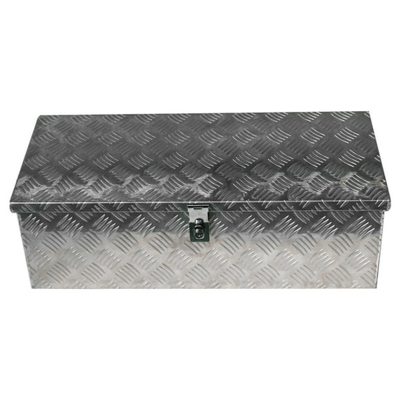 30in Aluminum Diamond Plate Tool Box Truck Pickup Trailer Tool Box Underbody Storage 29.92 x 12.99 x 9.84in (L x W x H) w/lock and key Silver