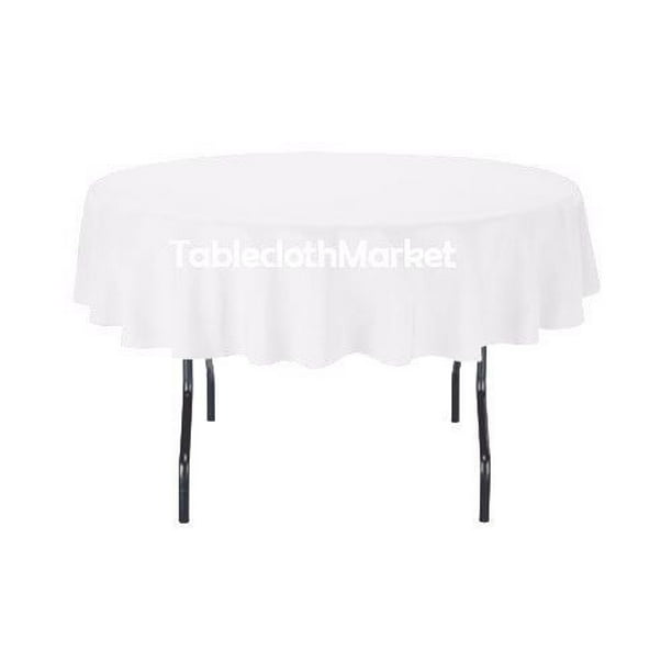 12 Pack 90 Inch Round Polyester Tablecloth 24 Color Table Cover Wedding Event White Com 12 Pack 90 Inch Round Polyester, 90 Inch Round White Linen Tablecloth