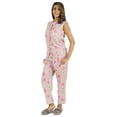 thumbnail image 3 of Phagun Pajamas Set Printed Rayon Sleepwear Sleeveless Nightwear For Women, 3 of 7
