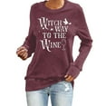 thumbnail image 2 of Baqcunre Graphic Tees Witch Way To The Wine Shirt Witch Sweatshirt Wine Shirt Wine Drinker Gift Shirts Hoodies For Women Workout Tops For Women Wine XXL, 2 of 4