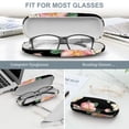 thumbnail image 4 of Fintie Hard Shell Eyeglasses Case, Portable Protective Glasses Cover Eyeglass Holder Box with Cleaning Cloth for Men Women, Black Flower Festival, 4 of 8