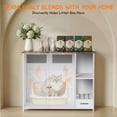 thumbnail image 5 of Hidden Cat Litter Box Enclosure Furniture, Dog-Proof Litter Box Cabinet with Power Strip, Compatible with Large Self-Cleaning Litter Boxes, 5 of 9