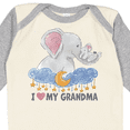 thumbnail image 4 of Inktastic I Love My Grandma Elephant Family Boys or Girls Long Sleeve Baby Bodysuit, 4 of 5