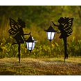 thumbnail image 1 of Luz solar de metal con forma de hada para decoración de exteriores, estaca de metal para jardín, césped, patio o jardín, paquete de 2, 1 of 8