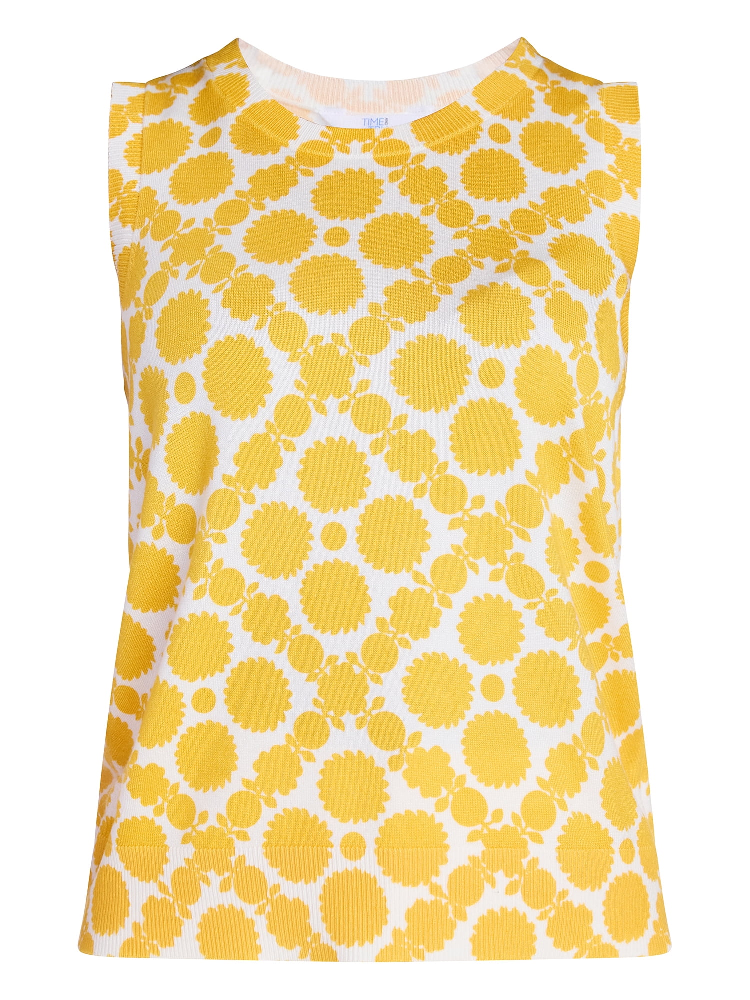 Time and Tru Women's Fine Gauge Sleeveless Sweater Shell, Lightweight, Sizes XS-XXXL