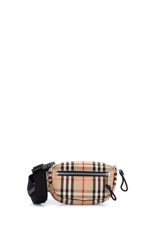Pre-Owned Cannon Bum Bag Vintage Check Canvas Small By Rebag