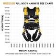 thumbnail image 4 of WHITEDEW Fall Protection Premium Safety Harness with Shock Absorbing Lanyard, Vented & Padded Shoulder, Legs & Back - Upgrade 4 Quick Buckles (Yellow, 4 of 8