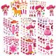 thumbnail image 1 of Stickers GUBPHK 24 hojas vaqueros rosas para manualidades DIY, 1 of 7