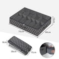 thumbnail image 2 of 2 Pack Shoe Storage Bag with Clear Window - Shoe Organizer for Storage 12 Compartments Underbed Storage Box, Gray Linen Fabric, XAUBSB2P, 2 of 5