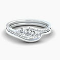 thumbnail image 2 of 0.40 Carat (ctw) 14k White Gold Round Diamond Ladies Bridal Ring Engagement Matching Band Set, 2 of 4