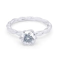 thumbnail image 3 of 1.5 Ct Round Cut Lab Created Moissanite Diamond Braided Twisted Solitaire Engagement Wedding Promise Ring Platinum Plated Sterling Silver(VVS1/G-H,1.5 Cttw)-8, 3 of 7