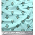 thumbnail image 1 of Soimoi Polyester Crepe Fabric Floral Block Fabric Prints by Yard 52 Inch Wide, 1 of 3