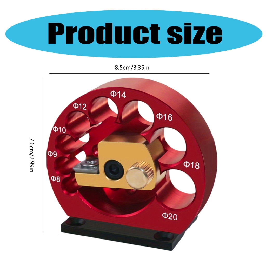 Dowel Maker Jig Kits Aluminum Alloy Square Wood Bar Turning Round Auxiliary Tool Metal Blade 8-20 Diameter Turning