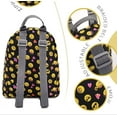 thumbnail image 4 of Bravo! Fashion Design All Purpose 9" Backpack (Daisy Black), 4 of 7