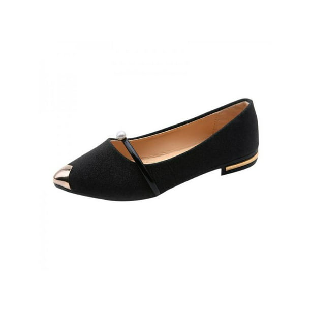 Ropalia - Ropalia Women Flat Shoes Low Heel Shallow Pointed Toe Low ...