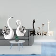 thumbnail image 2 of Elegantes figuras de cerámica de cisne y jirafa para centro de mesa de sala de estar. Decoración moderna y creativa para escritorio, oficina, estanter, 2 of 8