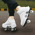 thumbnail image 2 of Roller Skate Shoes for Men, Double-Row Deform Wheel Automatic Walking Shoes, Retractable Roller Skate, Shoes with Wheels, Skating Shoes for Outdoor Fun & Fitness, 2 of 7