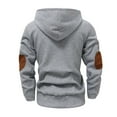 thumbnail image 5 of Mens Hoodies Plain Relaxed Fashionable Button-Up Drawstring Long-Sleeved,Size 3XL, 5 of 7