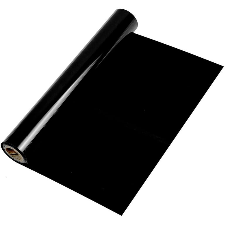 A-SUB Heat Transfer Vinyl 12x8Ft Black HTV Vinyl Roll, Iron On Vinyl  Black, Easy to Cut and Weed HTV Compatible with Cameo Silhouette & Cricut 