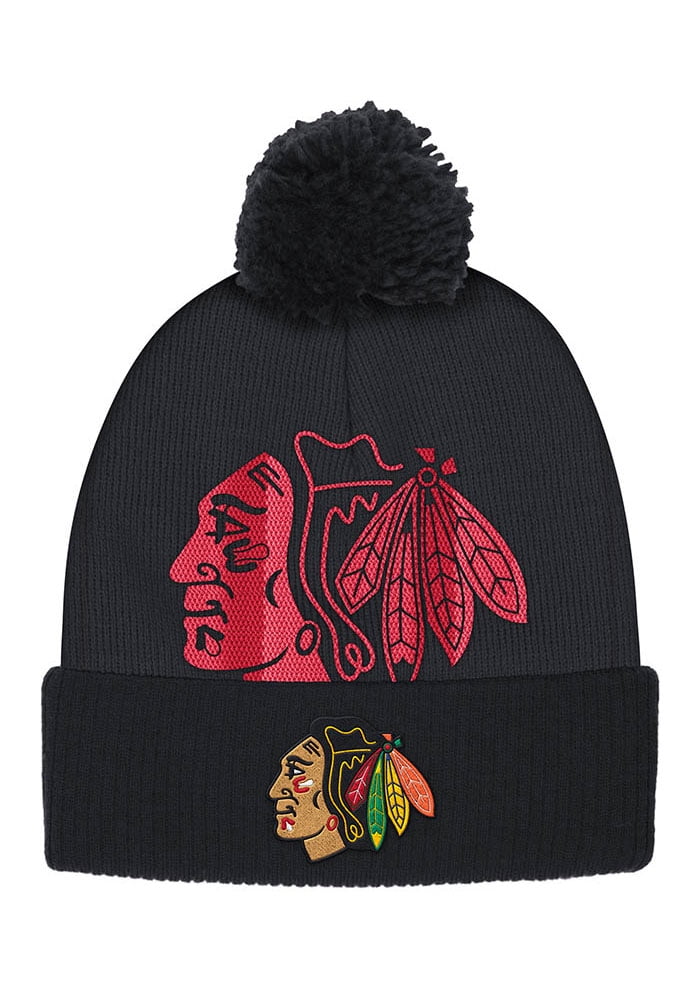 Chicago Blackhawks Women's Cuffed Knit Hat by Sports Licensed Division of The Adidas Group