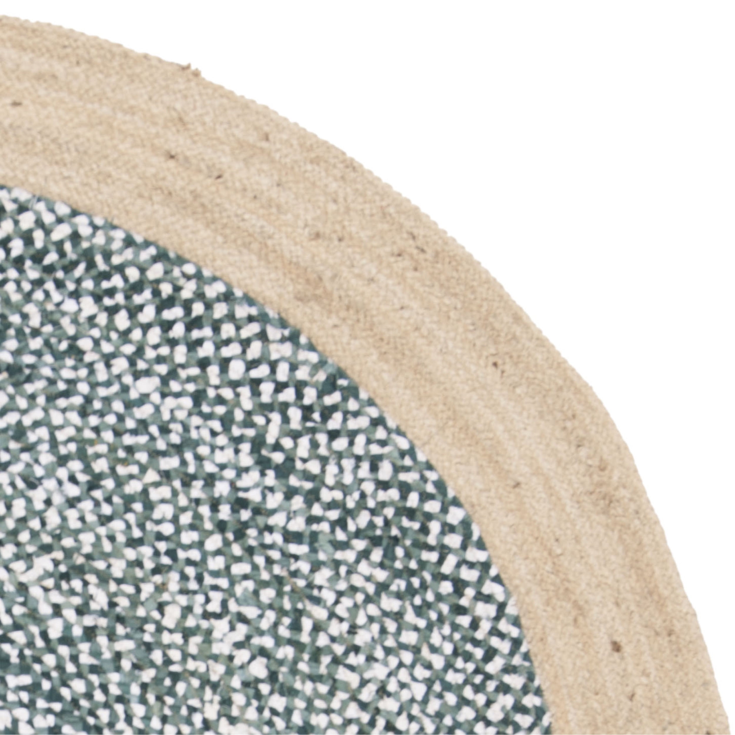 SAFAVIEH Cape Cod Wesley Striped Area Rug, Light Blue/Natural, 6' x 6' Round