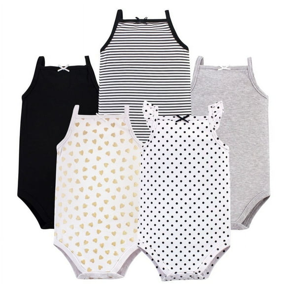Hudson Baby Sleeveless Bodysuits, 5-Pack, Preemie-24 Months