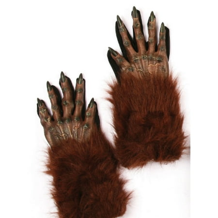 Werewolf Brown Gloves Adult Halloween Accessory
