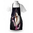 thumbnail image 4 of Old Hollywood Apron, 1920s Style Lady with Fur Collar and Bracelets Holding a Wine Glass Print, Unisex Kitchen Bib with Adjustable Neck for Cooking Gardening, Adult Size, Multicolor, by Ambesonne, 4 of 4