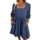 thumbnail image 1 of Vestido vaquero Sidefeel primavera/verano con manga 3/4 para mujer, 1 of 7