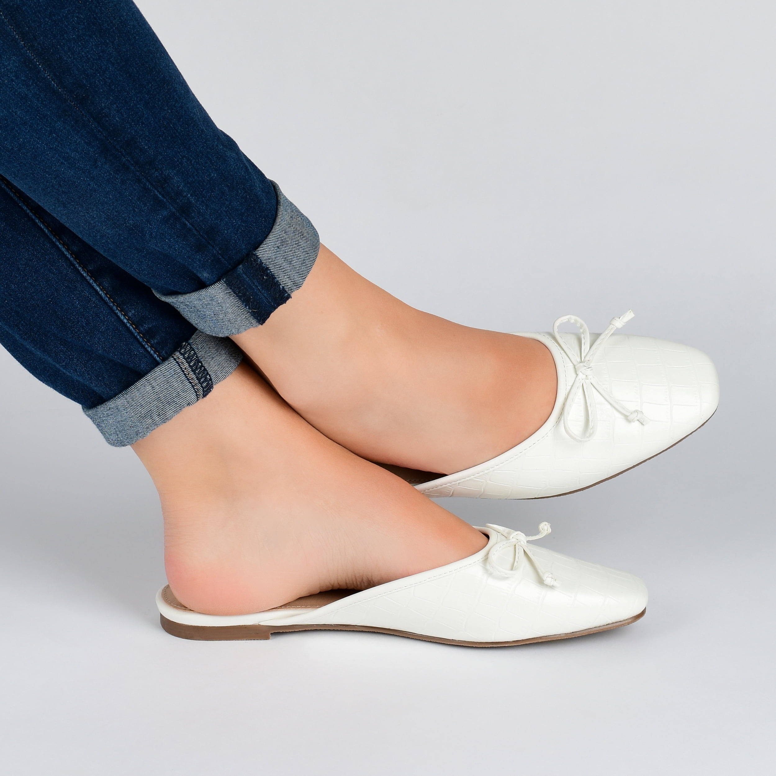 Journee Collection Womens Tammala Slip On Square Toe Mules Flats