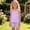 Purple, variant on Amidoa Girls Summer 2 Piece Outfits Solid Color Cute Short Sleeve and Casual Shorts Kids Clothing Set Pink Size 18-24 Months