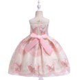thumbnail image 6 of Summer Savings Clearance! Edvintorg 3-8Years Kids Dresses For Girls Fashion Solid Color Butterfly Embroidery Bowknot Birthday Party Flowers Gown Kids Dresses Princess Costumes For Girls, 6 of 7