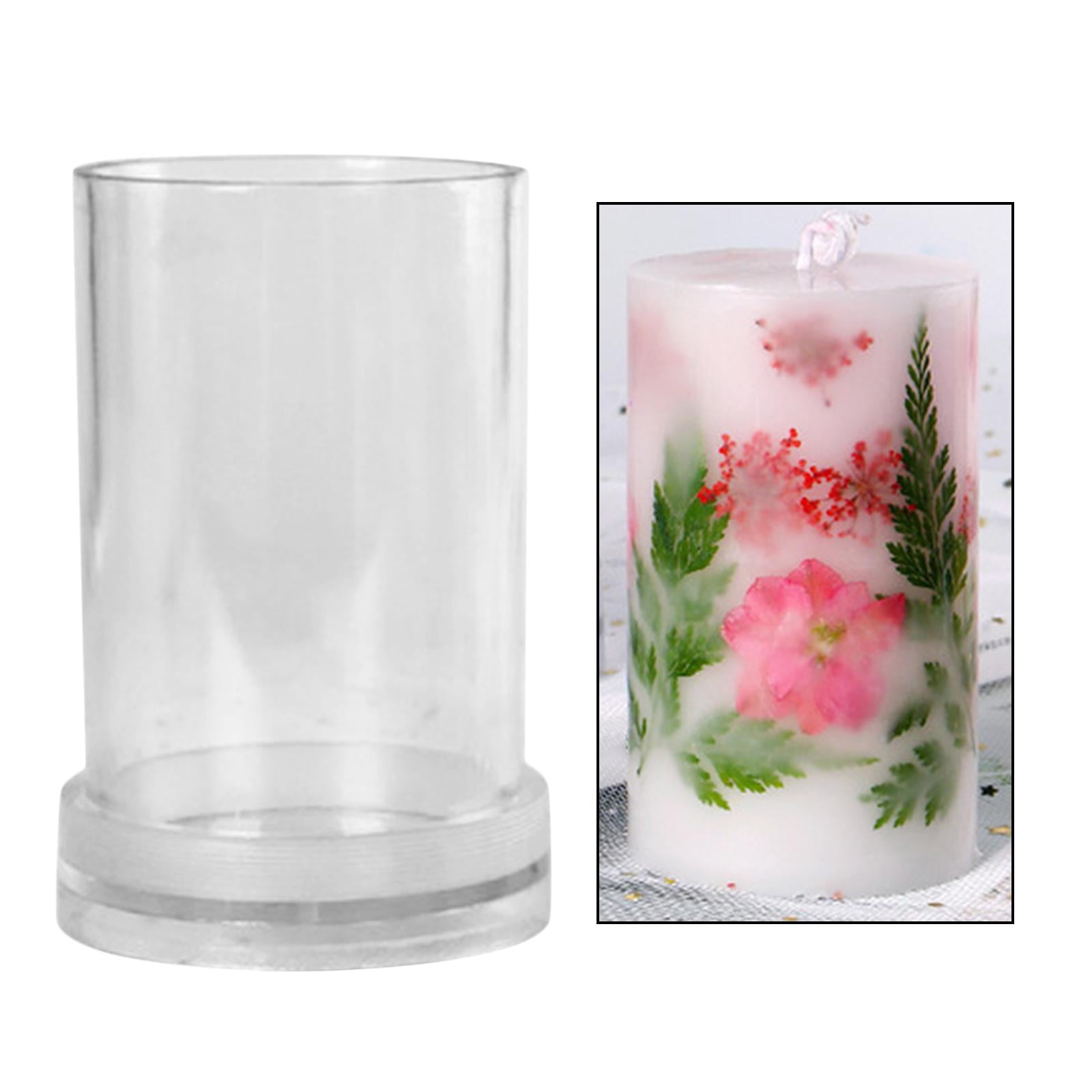 GUOOL 2x Clear Plastic Candle Handmade Soap Candle Making for Candle Making DIY Handmade Candles Supplies Crafts